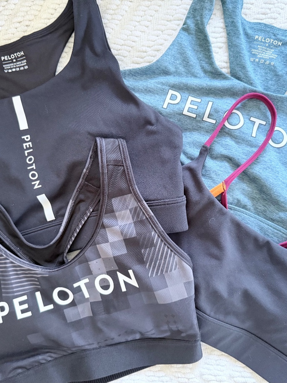 Peloton Sports Bras Bundle 4 Small Medium Racerback Athletic Workout Assorted